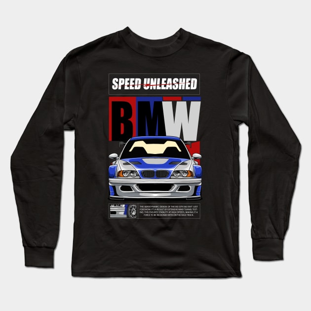 GTR E46 Speed Unleashed Long Sleeve T-Shirt by Harrisaputra